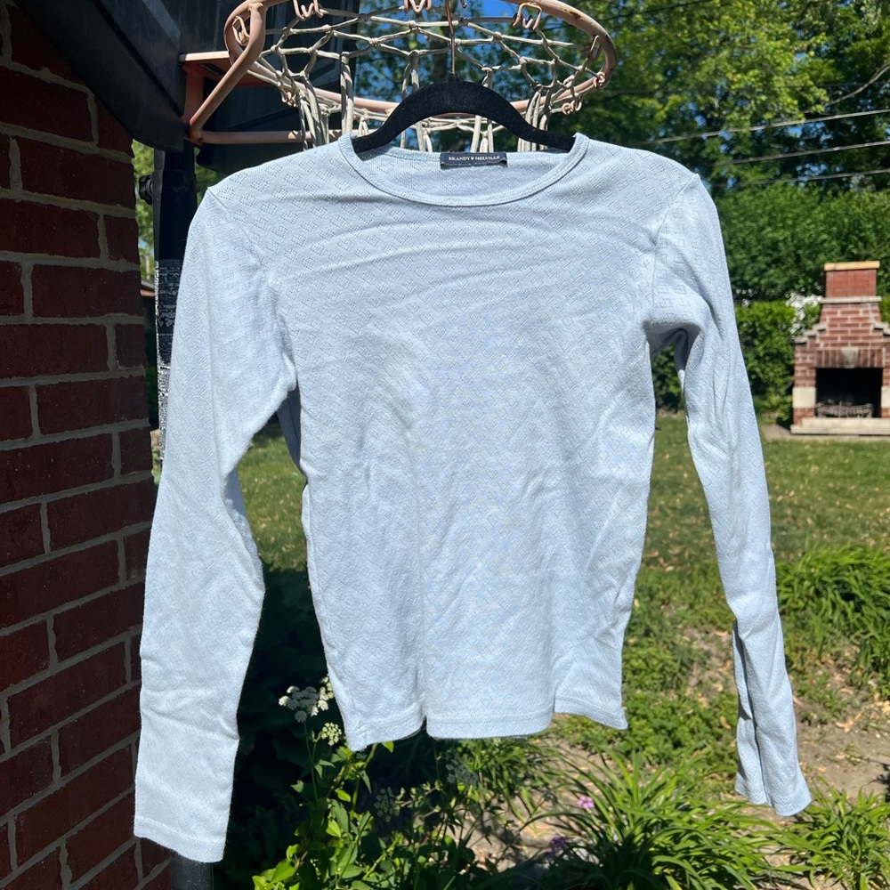 Brandy Melville pointelle long sleeve